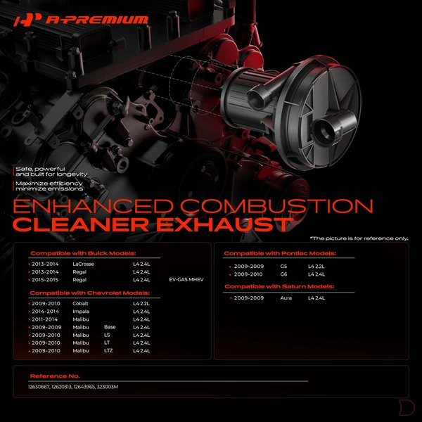 Secondary Air Injection Pump for Chevy Impala Malibu Buick Regal Pontiac Saturn