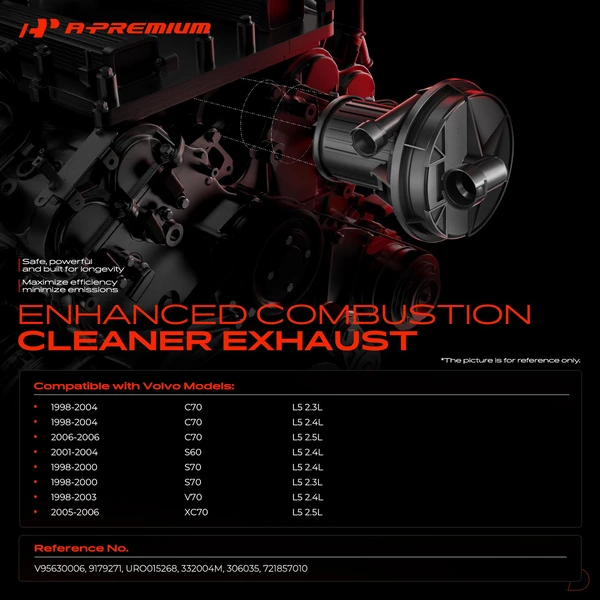 Secondary Air Injection Pump for Volvo C70 1998-2004 & 2006 S70 V70 1998-2003