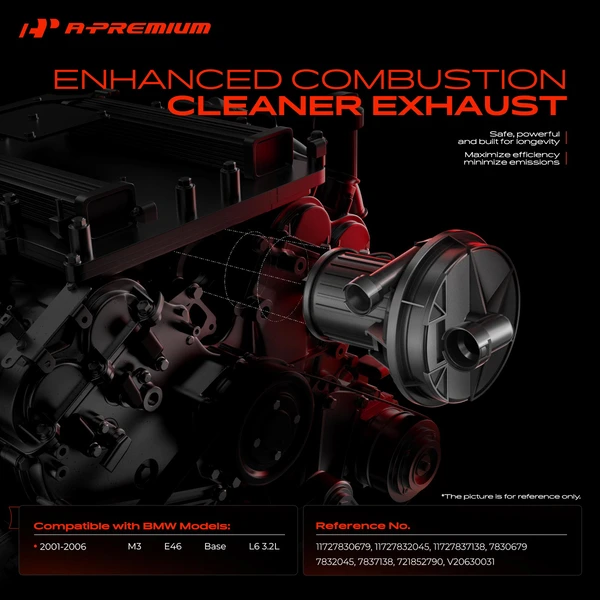 Secondary Air Injection Pump with Mount Bushing for BMW E46 M3 2001-2006 L6 3.2L