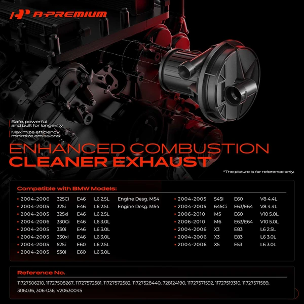 Secondary Air Injection Pump for BMW E46 3 Series E60 5 Series M5 E83 X3 E63 E64