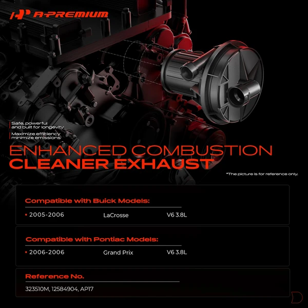 Secondary Air Injection Pump for Buick LaCrosse 2005-2006 Pontiac Grand Prix 2006