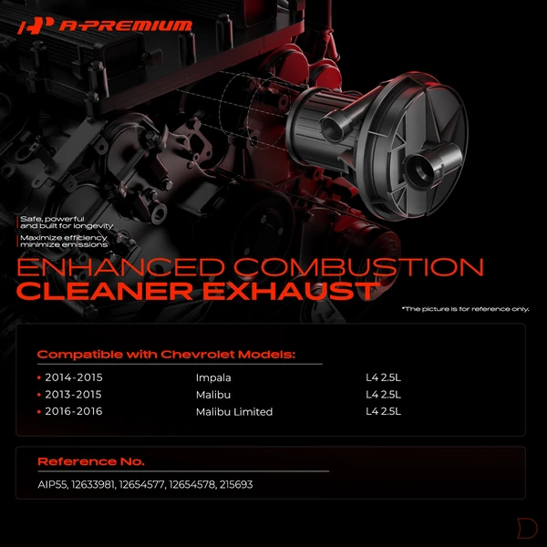 Secondary Air Injection Pump for Chevrolet Impala 14-15 Malibu 2013-2015 2.5L