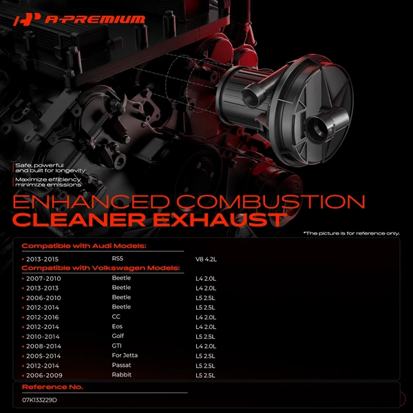 Secondary Air Injection Pump for Volkswagen Jetta Golf Passat Beetle CC Audi RS5