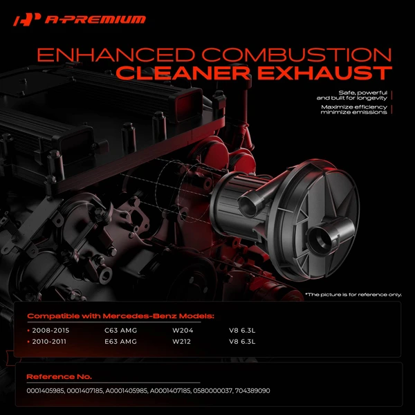 Secondary Air Injection Pump for Mercedes-Benz W204 C63 AMG W212 E63 AMG 6.3L