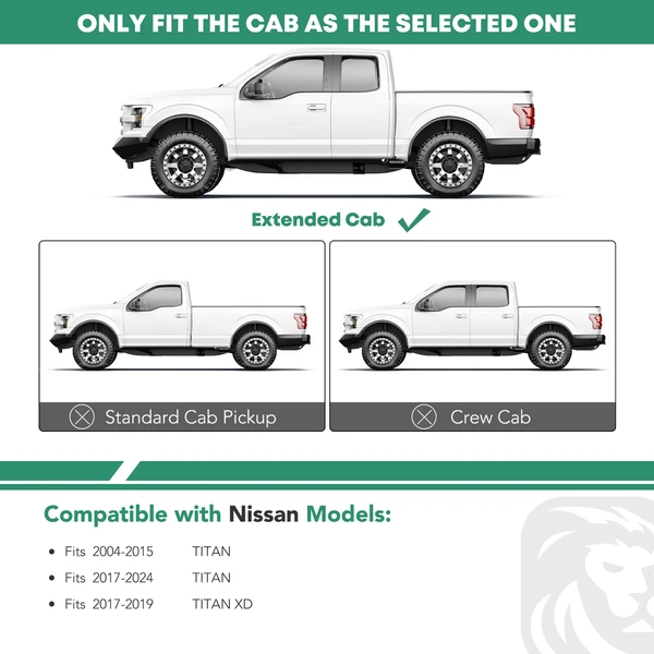 5 Inch Chrome S/S 304 Oval Bent End Side Step Bars for 2004-2015 2017-2023 Nissan TITAN