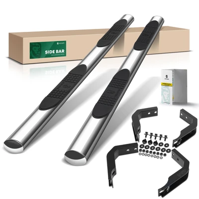 4 Inch Chrome S/S 304 Oval Straight Side Step Bars