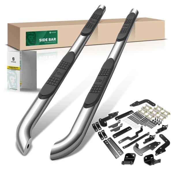 3 Inch Chrome S/S 304 Round Side Step Bars for 2013-2021 Nissan Pathfinder