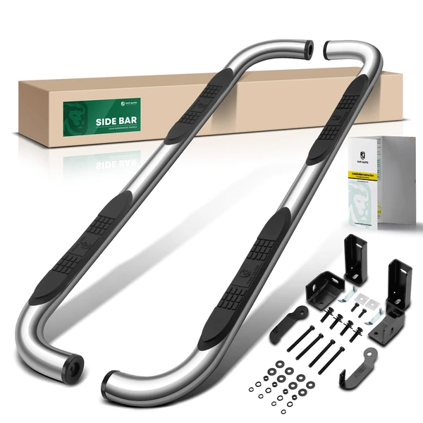 3 Inch Chrome S/S 304 Round Side Step Bars for 2000-2020 GMC Yukon