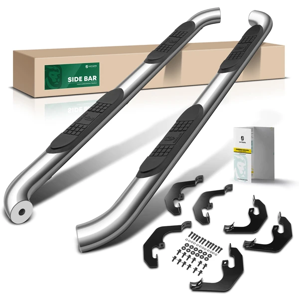 3 Inch Chrome S/S 304 Round Side Step Bars for Chevy Tahoe GMC Yukon 21-24 SUV