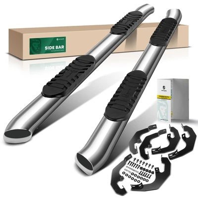 5 Inch Chrome S/S 304 Oval Bent End Side Step Bars 