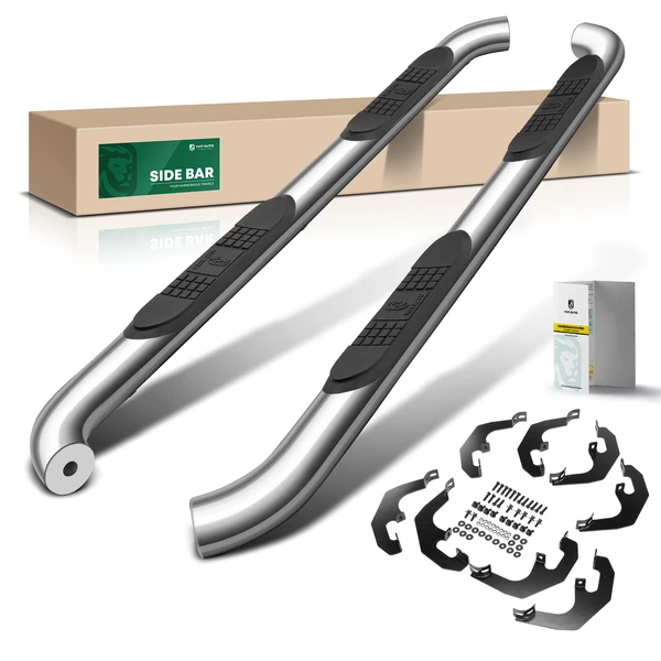 3 Inch Chrome S/S 304 Round Side Step Bars for Chevy Suburban 2021-2024 SUV