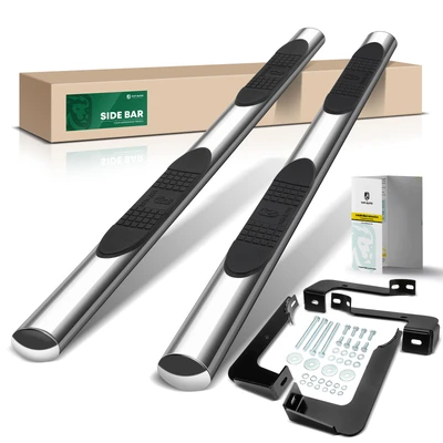 4 Inch Chrome S/S 304 Oval Straight Side Step Bars