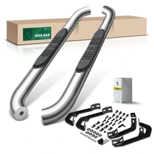 4 Inch Chrome S/S 304 Oval Side Step Bars for 2007-2018 GMC Sierra 1500
