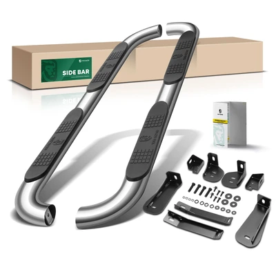 4 Inch Chrome S/S 304 Oval Bent End Side Step Bars