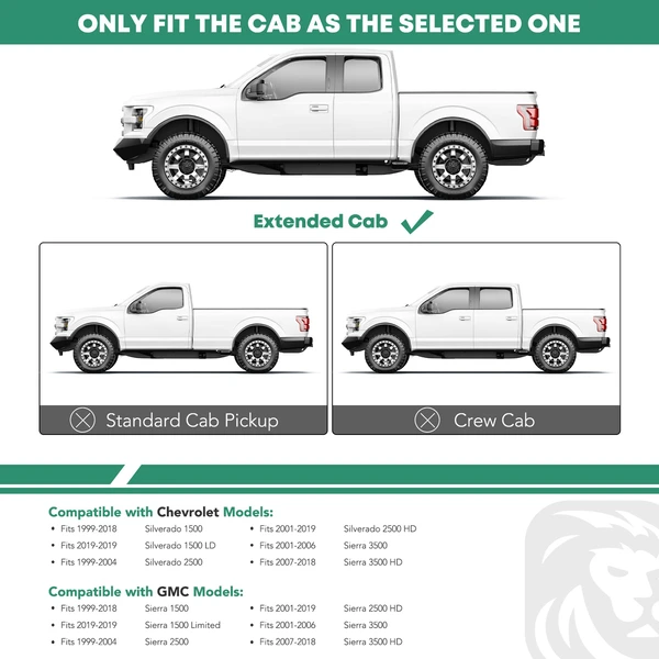 4 Inch Chrome S/S 304 Oval Bent End Side Step Bars for Chevy Silverado 1500 1999-2019