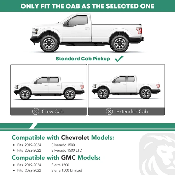 4 Inch Chrome S/S 304 Oval Bent End Side Step Bars for 2022 Chevrolet Silverado 1500 LTD