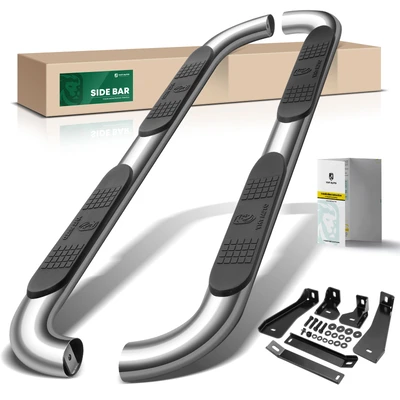 4 Inch Chrome S/S 304 Oval Bent End Side Step Bars