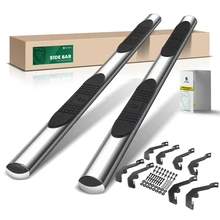 4 Inch Chrome S/S 304 Oval Straight Side Step Bars