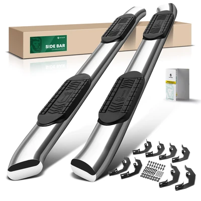 6 Inch Chrome S/S 304 Oval Bent End Side Step Bars
