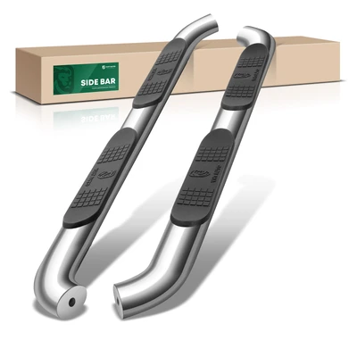 4 Inch Chrome S/S 304 Oval Bent End Side Step Bars