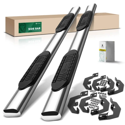 6 Inch Chrome S/S 304 Oval Straight Side Step Bars