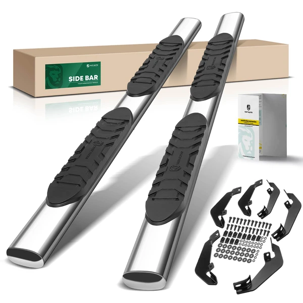 5 Inch Chrome S/S 304 Oval Straight Side Step Bars for 2015-2024 GMC Canyon