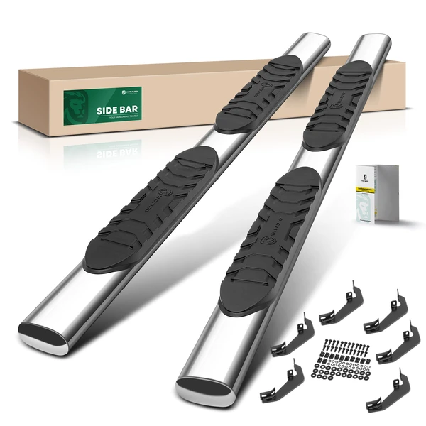 5 Inch Chrome S/S 304 Oval Straight Side Step Bars for 2015-2022 GMC Canyon