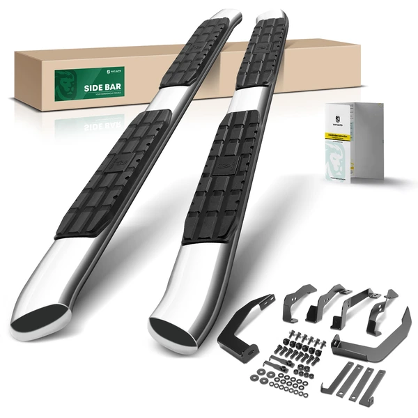 4.25 Inch Chrome S/S 304 Side Step Bars for 1999-2004 GMC Sierra 2500