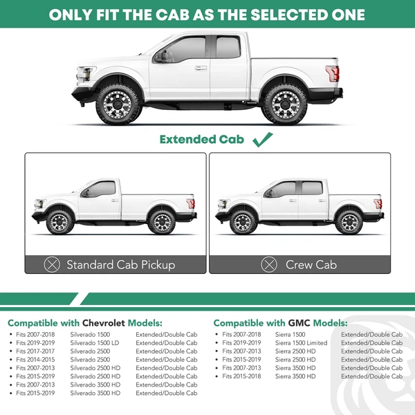 4.25 Inch Chrome S/S 304 PNC Series Side Step Bars for Chevy Silverado GMC