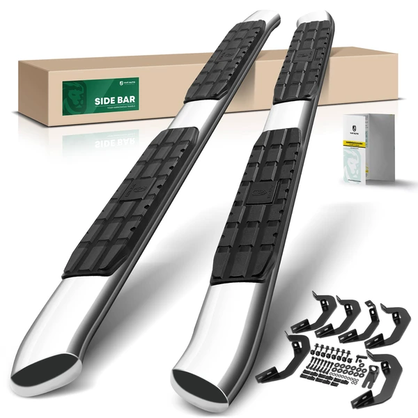 4.25 Inch Chrome S/S 304 PNC Series Side Bars for 2007-2018 GMC Sierra 1500