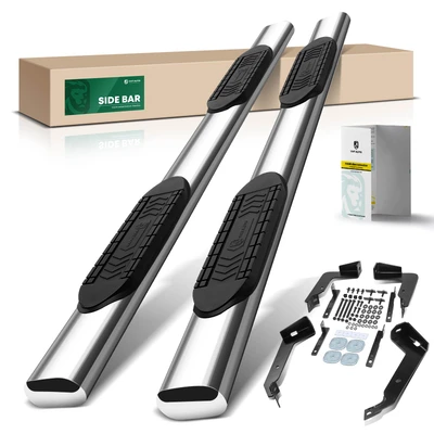 6 Inch Chrome S/S 304 Oval Straight Side Step Bars