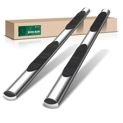 4 Inch Chrome S/S 304 Oval Straight Side Step Bars