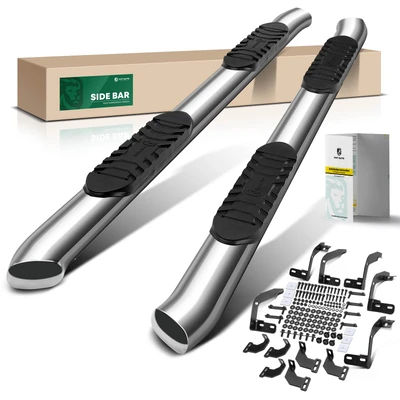 5 Inch Chrome S/S 304 Oval Bent End Side Step Bars
