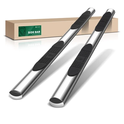 4 Inch Chrome S/S 304 Oval Straight Side Step Bars