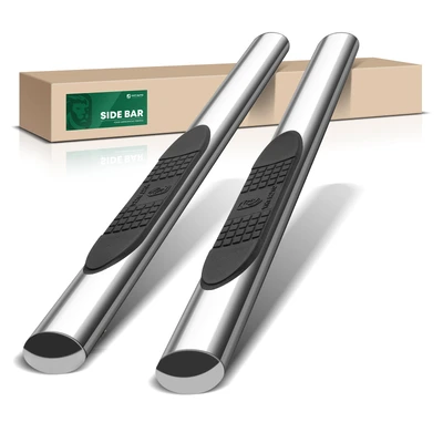 4 Inch Chrome S/S 304 Oval Straight Side Step Bars
