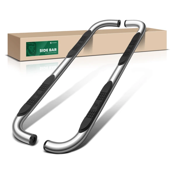 3 Inch Chrome S/S 304 Round Side Step Bars for 2019-2024 Ram 1500