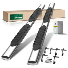 5 Inch Chrome S/S 304 Oval Straight Side Step Bars