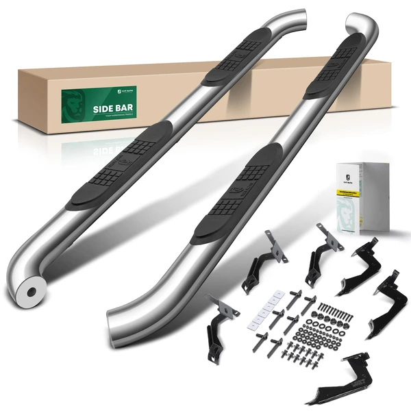 3 Inch Chrome S/S 304 Round Side Step Bars for 2011-2023 Dodge Durango