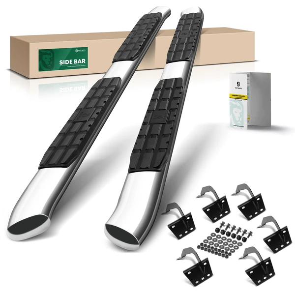 4.25 Inch Chrome S/S 304 Side Step Bars for 2019-2024 Ram 1500