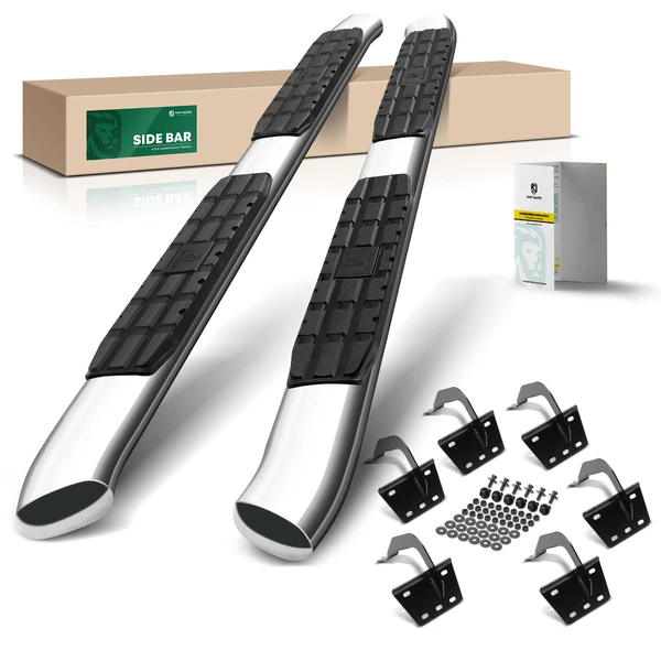 4.25 Inch Chrome S/S 304 Side Step Bars for 2019-2024 Ram 1500