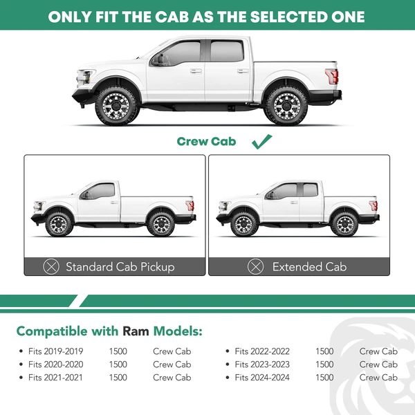 4.25 Inch Chrome S/S 304 Side Step Bars for 2019-2024 Ram 1500