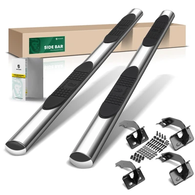 4 Inch Chrome S/S 304 Oval Straight Side Step Bars