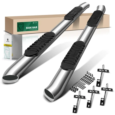 5 Inch Chrome S/S 304 Oval Bent End Side Step Bars