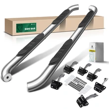3 Inch Chrome S/S 304 Round Side Step Bars for 2015-2024 Ford F-150