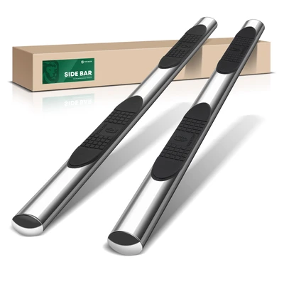 4 Inch Chrome S/S 304 Oval Straight Side Step Bars