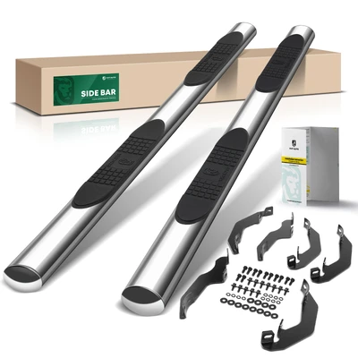 4 Inch Chrome S/S 304 Oval Straight Side Step Bars