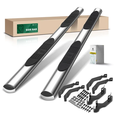 4 Inch Chrome S/S 304 Oval Straight Side Step Bars