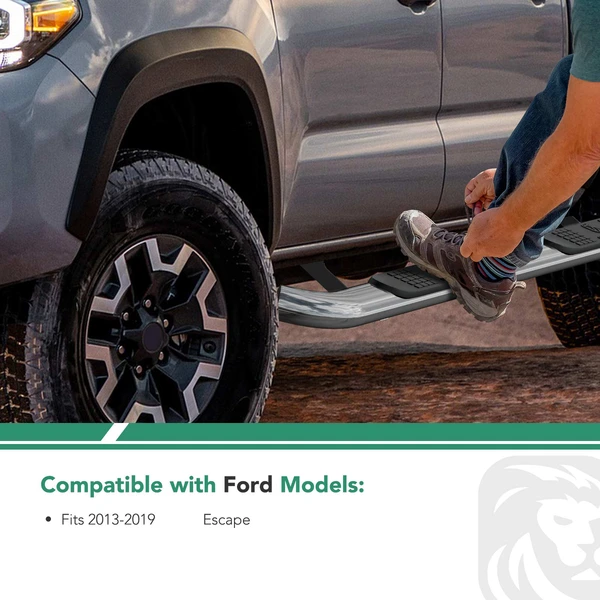 3 Inch Chrome S/S 304 Round Side Step Bars for 2013-2019 Ford Escape