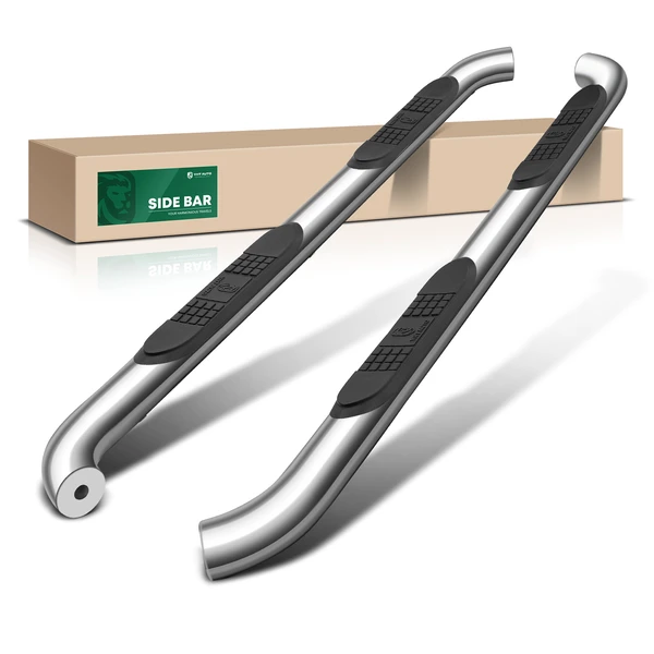 3 Inch Chrome S/S 304 Round Side Step Bars for Ford Ranger 2019-2024 SuperCrew