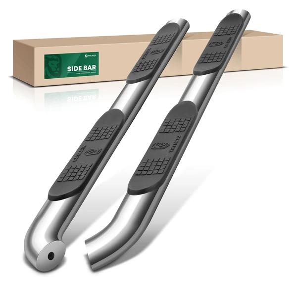 4 Inch Chrome S/S 304 Oval Side Step Bars for 2021-2024 Ford Bronco Sport